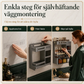 Borrmingsfri väggmonterad kryddhylla och kryddförvaringslåda för kök med kryddburkar och skedar