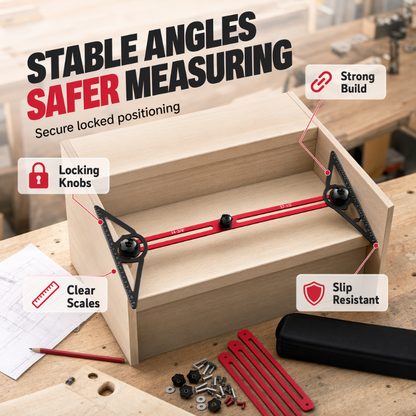 📐 50% RABATT NU! 🔧 Multifunktionellt märk- och mätverktygsset för snickeri – aluminiumprofiler & komplett kit – perfekt för renovering och träbearbetning 🧰