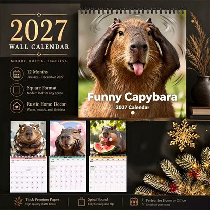 Funny Capybara Calendar 2027