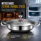 🍳 BEGRÄNSAT ERBJUDANDE 50% RABATT! 🥘 Förtjockad wokpanna i rostfritt stål – Non-stick, platt botten, dubbla handtag ✨