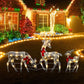 🎀 50% RABATT!✨LED-julrenset med rosett –🎁dekorativ renfamilj för inom- och utomhusbruk