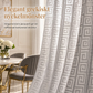 🏡 50 % RABATT 🚪 Geometriskt jacquardvävt genomskinligt gardintyg, elegant ljusgenomsläpplig för vardagsrum 🧶