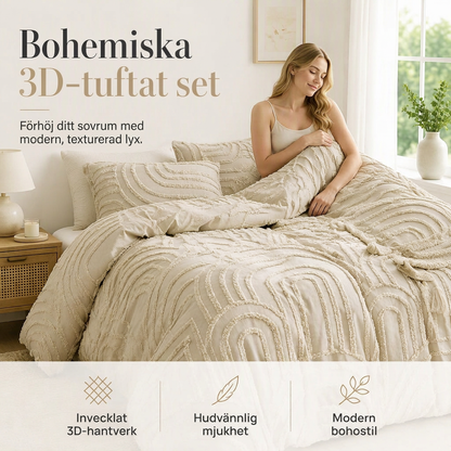 🌈50% RABATT! 🌷 Tuftad klippt blomma sängklädset, bred randig regnbågsdesign, mjukt sovrumslinne ✨