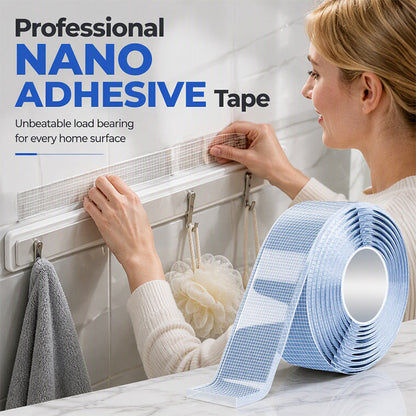 ✨ Återanvändbar transparent nanotape – Dubbelhäftande & spårfri monteringstejp utan borrhål 🏠