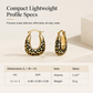 ⏳Limited-time 50% off⏰Vintage Leopard Print U Shaped Huggie Hoop Earrings👂🐆📿