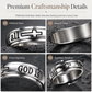 Silver Titanium Steel Spinner Ring with God Is Within Her She Will Not Fall Engraving