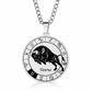 🌌 Roterande stjärntecken-halsband i rostfritt titanstål – 12 zodiakmedaljonger ✨♌