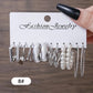 Klassiskt set med geometriska örhängen (6 par) – Tidlös elegans för alla tillfällen ✨💍