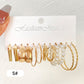 Klassiskt set med geometriska örhängen (6 par) – Tidlös elegans för alla tillfällen ✨💍