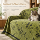 Fransk chenille-sofföverdrag – Kattklöståligt & halkfritt möbelskydd för soffan 🛋️🐾