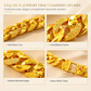 ✨ 50 % RABATT NU! 👑 Exklusivt pansararmband för herr i sandguld – Klockspänne & matt sandblästrad finish 💎