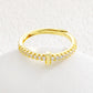 Minimalistisk justerbar initialring för kvinnor